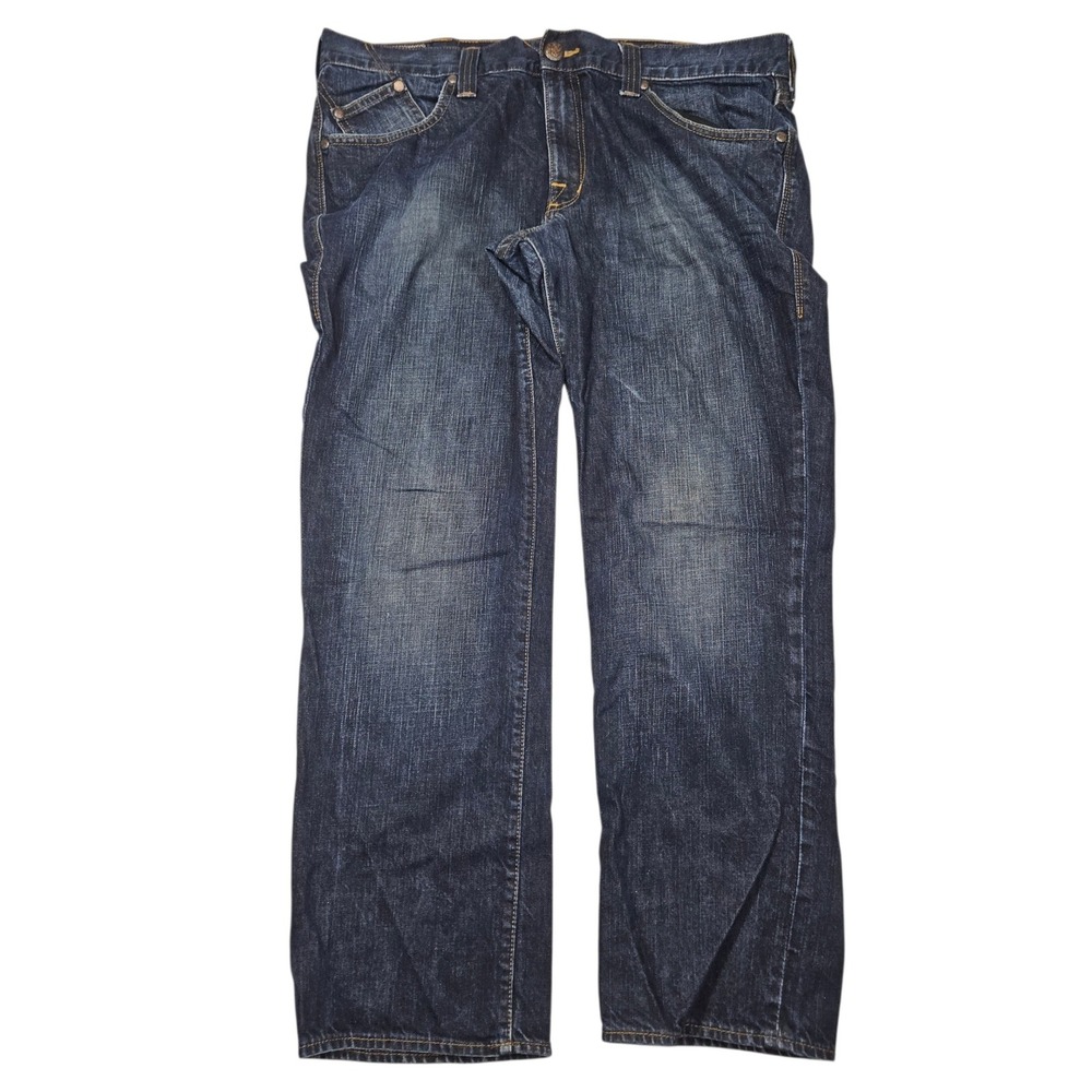 Rock & Republic Rigid Straight Leg Jeans Dark Wash Blue Sz 38x30